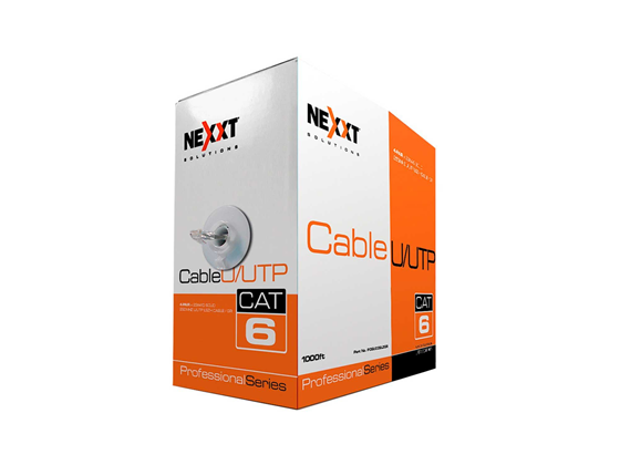 ROLLO DE CABLE UTP NEXXT, CAT6, 1000 PIES, AZUL. REVESTIMIENTO TIPO CM,PARES:4P,CALIBRE: 23 AWG, SIN BLINDAJE, UTP CLASIFICACION DE RESISTENCIA AL FUEGO: CM, LONGITUD: 305M 1000FT  AWG 23.00