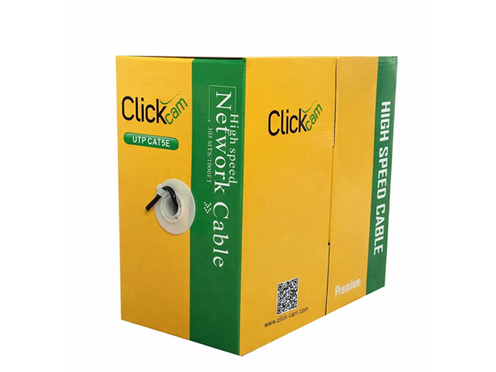 [CC-CAT5ECCA-PREM] ROLLO DE CABLE UTP CLICK-CAM CAT5E 1,000 PIES CCA 30% COBRE, BLACK (CC-CAT5E CCA)