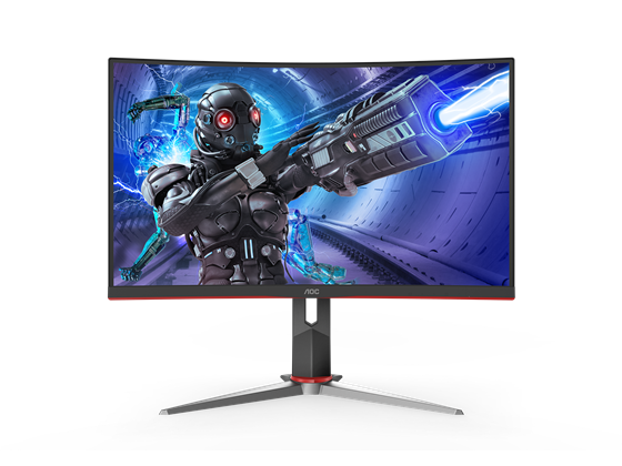 MONITOR AOC 27" GAMING CURVO C27G2, FHD (1920X1080) 165HZ, VGA, X2 HDMI 1.4, DISPLAYPORT 1.2, AUDIO OUTPUT.