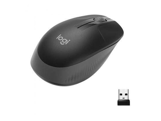 MOUSE LOGITECH M190 INALAMBRICO OPTICO, RECEPTOR USB, SENSOR 1000 DPI, NEGRO (CARBON).