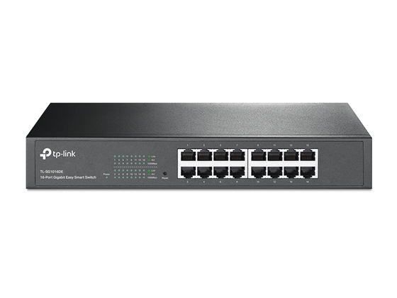 SWITCH 16 PUERTOS TP-LINK TL-SG1016, WEB USER INTERFACE/RACK, 16 PUERTOS GIGABIT ETHERNET. 10/100/1000, VLAN