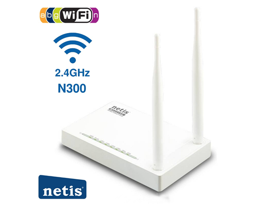 ROUTER WIRELESS NETIS WF2419E N300, 2.4GHZ/300MBPS, 1 PUERTO WAN + 4 PUERTOS LAN, 802.11/A/B/G/N, WPS, DUAL BAND, FUNCION DE REPETIDOR.