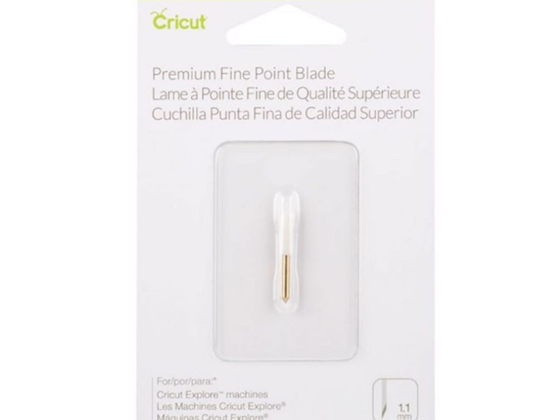 CUCHILLA DE REEMPLAZO CRICUT PREMIUM, PUNTA FINA. RESISTE EL DESGASTE Y LAS ROTURAS PARA UNA VIDA ÚTIL MÁS PROLONGADA, COLOR BLANCO (2002516).