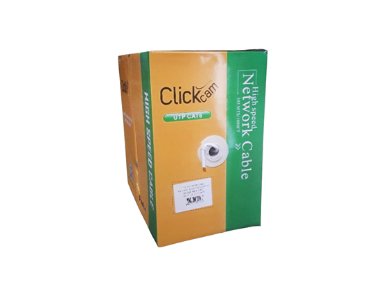 ROLLO DE CABLE UTP CLICK-CAM CAT6 1,000 PIES, 99% COBRE, NEGRO, EXTERIOR (CC-CAT6 OUT)