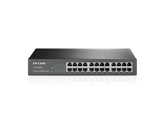 SWITCH 24 PUERTOS TP-LINK TL-SF1024D, NO ADMINISTRABLE/ PARA ESCRITORIO Y RACK, 24 PUERTOS 10/100MBPS.