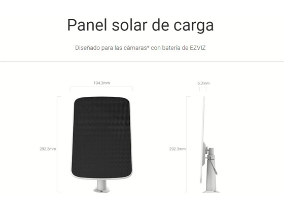 PANEL SOLAR DE CARGA PARA BATERIA DE CAMARA EZVIZ (CS-CMT-SOLAR PANEL-C)