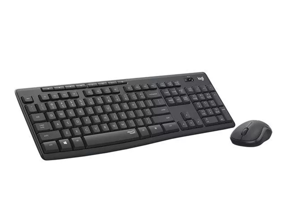 TECLADO MOUSE LOGITECH MK295 SILENCIOSO, USB INGLES, WIRELESS  2.4GHZ, 10M RANGE, 128BIT AES ENCRYPTION, 36 MONTH KEYBOARD BATTERY LIFE, 18 MONTH MOUSE BATTERY LIFE, MULTIMEDIA/INSTANT ACCESS KEYS, NEGRO (920-009782)