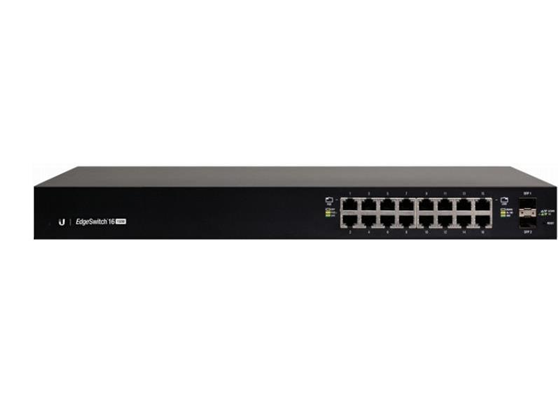 SWITCH 16 PUERTOS UBIQUITI EDGESWITCH POE+ 24V - 150W, 10/100/1000MBPS. + 2 PUERTOS SFP, PUERTOS INDEPENDIENTES FULL ADMINISTRABLES (ES-16-150W)