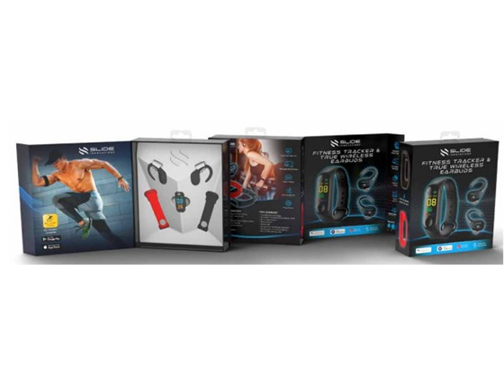 SMARTWATCH FITNESS COMBO (RELOJ INTELIGENTE) SLIDE, RESISTENTE AL AGUA IP65, INCLUYE AUDIFONOS HI-REZ WIRELESS, BLUETOOTH 5.0, SIRI Y GOOGLE ASSISTANT COMPATIBLE, 33 PIE DE DISTANCIA, 5 HORA DE REPRODUCCION.