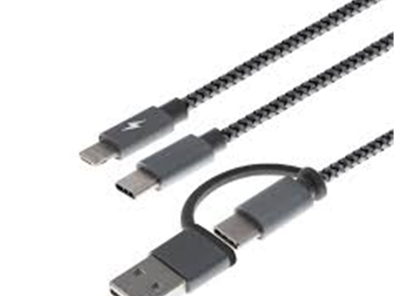 CABLE XTECH PARA CARGAR - USB TIPO A, USB TIPO C, LIGHTNING (APPLE), MICRO USB (ANDROID) (XTC-560)