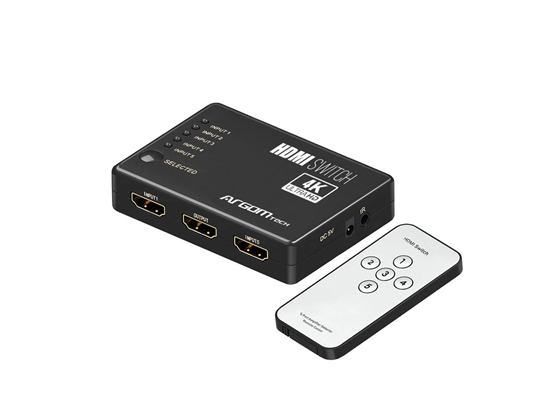 SPLITTER ARGOM HDMI  5 PUERTOS  4K HD MAX RESOLUCIÓN 3840X2160P A 60HZ , 1 SALIDA Y 5 ENTRADAS, 2.5GBPS/250MHZ, (ARG-AV-5125)