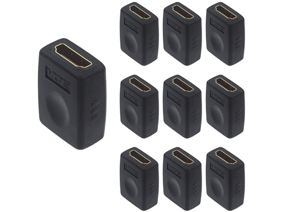 ADAPTADOR VCE HDMI HEMBRA A HEMBRA, SOPORTE 3D 4K 1080P, PAQUETE DE 10