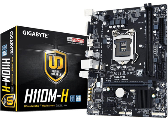 MB GIGABYTE GA-H110M-H, SOCKET 1151,( 7MA Y 6TA. GENERACION CPUS ) DUAL CHANNEL DDR4, 2 DIMMS, MEMORIA 2 X DDR4, 1 X PCI EXPRESS X16, 2 X RANURAS PCI EXPRESS X1, 6  PUERTOS USB 2.0 (GA-H110M-H).