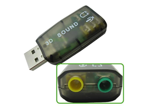 ADAPTADOR DE SONIDO 5.1 AGILER, USB A 2 JACK 3.5"AUDIO PLUG  (AGI-1130)  CASILLERO 6 JAULA