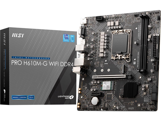 MB MSI PRO H610M-G DDR4 LGA 1700 INTEL H610 SATA 6GB/S MICRO ATX INTEL