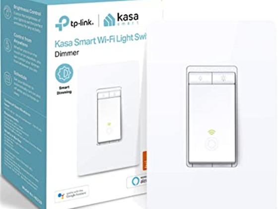 INTERRUPTOR + DIMMER SMART WIFI TP-LINK (KASA), PROGRAMABLE PARA ENCENDIDO Y APAGADO POR APLICACION, ALERTA POR APLICACION (HS220)