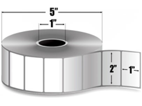 ROLLO DE ETIQUETA (LABEL) PARA IMPRESORA ZEBRA, Z-SELECT 4000D, 2X1" (50,8 X 25,4 MM), TERMICA DIRECTA, DT, 2340 ETIQUETAS POR ROLLO.