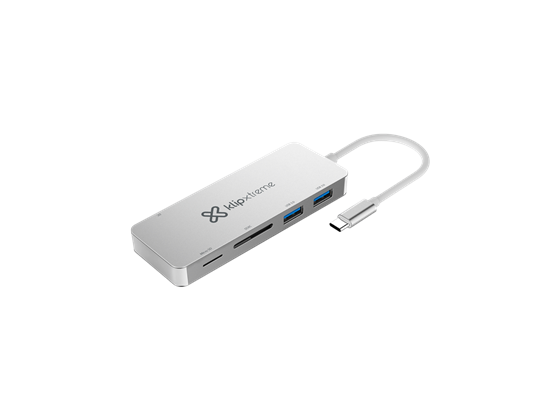 HUB KLIPX USB TIPO C A 2X USB 3.0, LECTOR SD/MICRO SD (KCR-500)