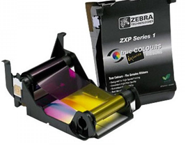 CINTA PARA IMPRESORA DE TARJETAS ZEBRA ZXP SERIE 1, COLOR YMCKO, RENDIMIENTO DE 100 IMPRESIONES.