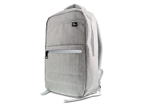 BULTO TIPO MOCHILA XTECH, EXETER PARA LAPTOP 15.6", SOPORTA HASTA 22 LIBRAS, POLIESTER, REPELE EL AGUA, GRIS (XTB-214GY)