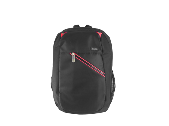 BULTO DE NOTEBOOK 15.6" KLIPX, LACROIX, TIPO MOCHILA, NEGRO / RAYAS ROJAS, (KNB-520)