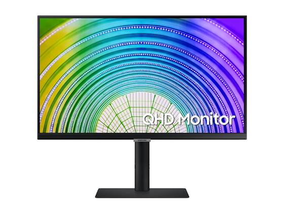 MONITOR SAMSUNG 27" S60UA  QHD(2,560 X 1,440), 75HZ, HDR10, 5MS, 16:9, 300 CD/M², IPS, PUERTOS:  HDMI 1.4, 3X USB, 1X USB-C, BT, DP, PUERTO HEADPHONES, NEGRO.