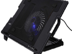 COOLING PAD AGILER PARA NOTEBOOK MULTIANGULOS CON ABANICO DE 130MM MAS HUB USB 2 PUERTOS, 3 POSICIONES.