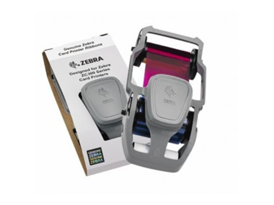 CINTA PARA IMPRESORA DE TARJETAS ZEBRA ZC300, COLOR YMCKLL, RENDIMIENTO DE 200 IMPRESIONES, MARCA DE AGUA. LARGA VIDA.