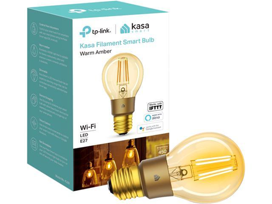 BOMBILLA DE FILAMENTOS SMART TP-LINK (KASA), WIFI, LED, LUZ AMABAR CALIDA (2000K), PROGRAMABLE POR APLICACION, COMANDO DE VOZ, 800 LUMENS - (KL60)