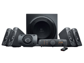 BOCINA LOGITECH Z906 5.1 CHANNEL, 500 W (RMS), WIRELESS REMOTE, CON SUBWOOFER,  NEGRAS.