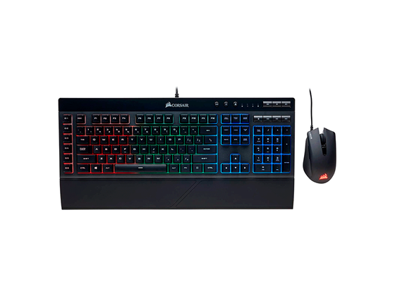 TECLADO MOUSE CORSAIR (K55 RGB PRO + HARPOON RGB PRO) GAMINING COMBO, USB, BACKLIT, ESPAÑOL (CH-9226865-SP)