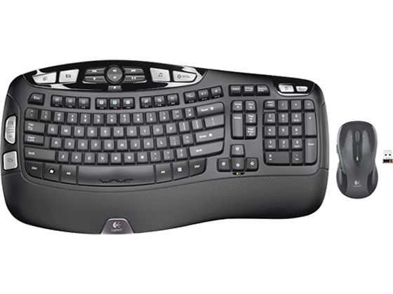 TECLADO MOUSE LOGITECH MK550 WAVE, ERGONOMICO, USB WIRELESS RECEIVER 2.4GHZ WIRELESS, ERGONOMIC DESIGN, INGLES, 10M RANGE, 128BIT AES ENCRYPTION, KEYBOARD AND MOUSE LONG BATTERY LIFE, MULTIMEDIA/INSTANT ACCESS KEYS (920-002555)