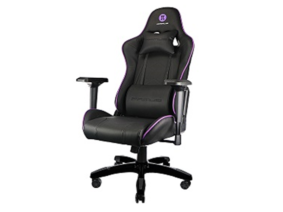 SILLA GAMING PRIMUS THRONO 201, DE PVC PREMIUM, ESPALDAR ALTO AJUSTABLE, REPOSO DE BRAZOS, ESPALDA Y CABEZA, ALTURA AJUSTABLE Y BASE CON RUEDAS ROBUSTAS, NEGRO (PCH-201)