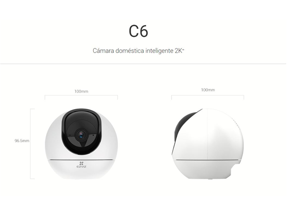 CAMARA MARCA EZVIZ, MODELO C6, 2K, 256GB SD, (1920 X 1080P), 4MM,  DETECTOR DE MOVIMIENTO,  IR 10MTS, CHARLA BIDIRECCIONAL, WIFI 2,4/5 GHZ.