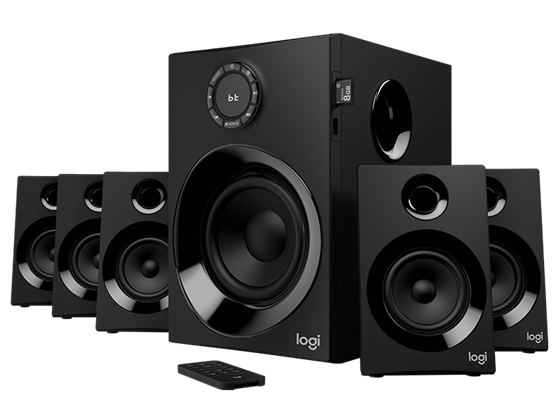 BOCINA LOGITECH Z607 5.1,160 W PEAK/80 W RMS, SUBWOOFER 25 W RMS, 1 PUERTO USB, RADIO FM, BLUETOOH CON SUBWOOFER, LECTOR MEMORIA SD, CONTROL REMOTO.