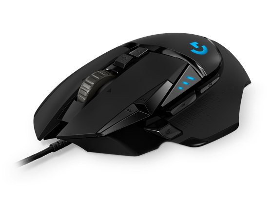 MOUSE LOGITECH G502 GAMING HERO, COLOR NEGRO, OPTICO USB, BOTONES PROGRAMABLE, VELOCIDAD DEL MOUSE AJUSTABLE, HASTA 25,600 DPI. (910-005469).