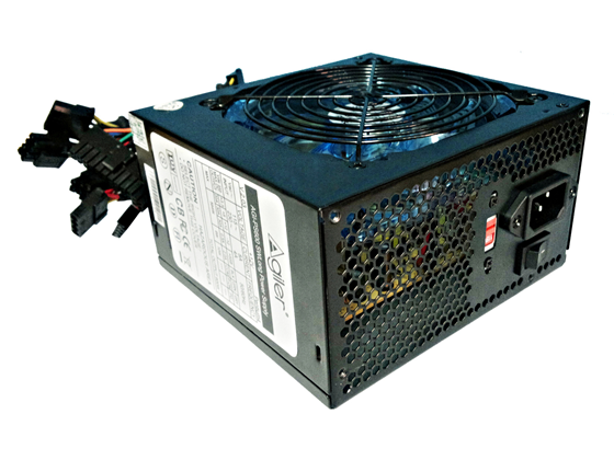 POWER SUPPLY 600W AGILER - 80MM FAN 20+4 PIN + 2 SATA (AGI-PS600)
