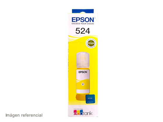 BOTELLA DE TINTA EPSON T524 AMARILLO  T524420 PARA IMPRESORAS L5150, L5160, L6490