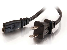 CABLE CORRIENTE AGILER, 4 PIES, NEGRO. 2 HUECOS.