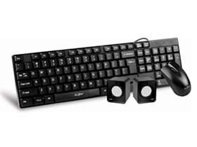 TECLADO MOUSE BOCINA COMBO AGILER, USB, BLACK, (AGI-9880)