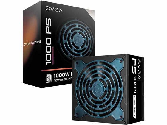 POWER SUPPLY EVGA SUPERNOVA 1000 P5, 80 PLUS PLATINUM 1000W, FULLY MODULAR, ECO MODE WITH FDB FAN