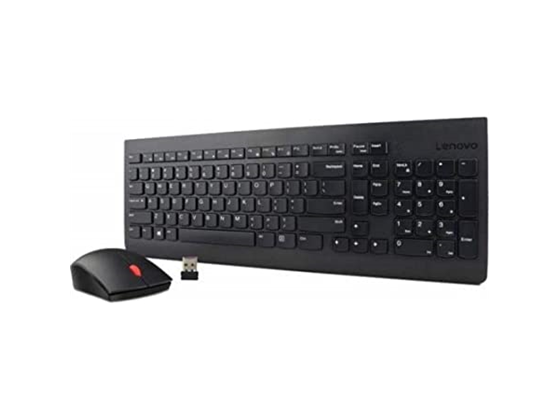 TECLADO MOUSE COMBO WIRELESS LENOVO USB ESPAÑOL (SPA 171) 1200 DPI, LASER MOUSE, DURACION DE LA BATERIA HASTA 12 MESES, BLACK.