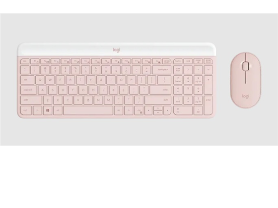 TECLADO MOUSE LOGITECH MK470 SLIM ESPAÑOL COLOR ROSADO, USB WIRELESS, 10M RANGE, 36 MONTH KEYBOARD BATTERY LIFE, 18 MONTH MOUSE BATTERY LIFE.