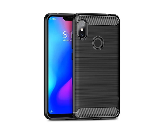 COVER PARA XIAOMI MI 6 PRO, TEXTURA FIBRA DE CARBONO Y GOMA, BLACK.
