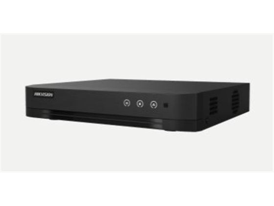 DVR HIKVISION 4 CANALES, 1U, H.265, 1080P LITE@15 FPS, 1 CANAL IP, 1 HDD HASTA 4 TB