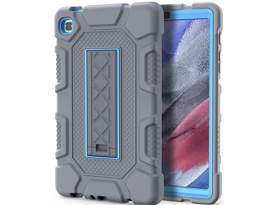 COVER AZZSY PARA SAMSUNG GALAXY TAB A7 LITE 8.7" 2021, A PRUEBA DE CHOQUES, GRIS/AZUL