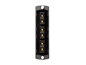 PLACA (ADAPTER PANEL / COUPLING PANEL) CON MOLDEADO DE PRECISIÓN, LEVINTON OPT-X, MODOS MÚLTIPLES OM2 DE 50/125 UM, SC DÚPLEX, 6 FIBRAS, MANGA DE CERÁMICA DE CIRCONIO, NEGRO