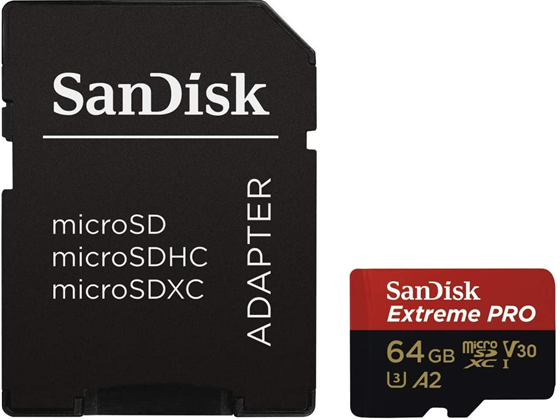 MEMORIA MICROSDXC 64GB SANDISK, UHS-I U3 A2 V30