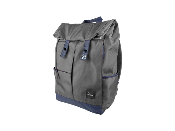 BULTO DE NOTEBOOK KLIPX ALPINE 15.6" TIPO MOCHILA, CON SUJETADOR, COMPARTIMIENTOS DE SEGURIDAD, GRIS (KNB-360GR)