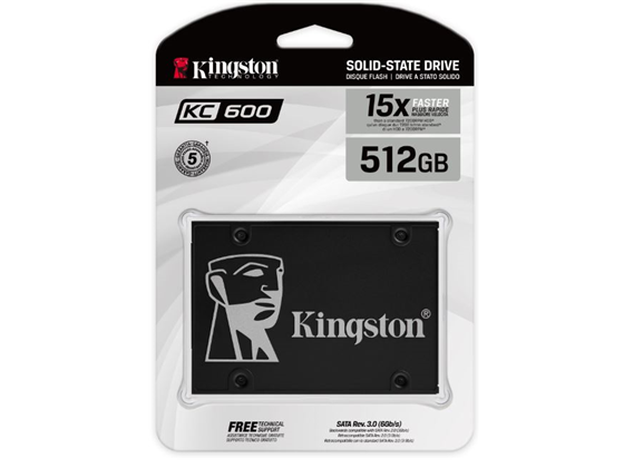DISCO DE ESTADO SOLIDO KINGSTON SSD 512GB, 2.5", SATA3, NEGRO. VELOCIDADES DE LECTURA / ESCRITURA DE HASTA 550/ 520MB/ SEG